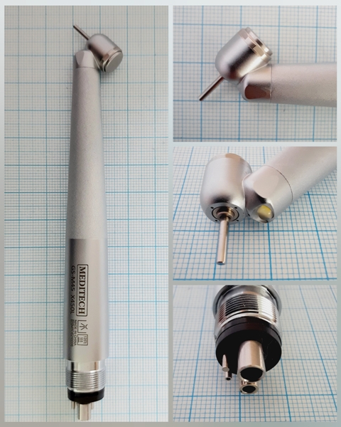 Наконечник турбинный кнопочный угол 45 град. (MEDITECH) GS-M45 X450M4L 